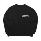 PoooompadoooourのGUPPYロゴ(白) Big Crew Neck Sweatshirt