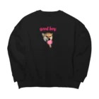 ぴょんぴょん柴のぐっぼい柴 Big Crew Neck Sweatshirt