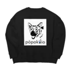 ナミノコ雑貨店のpopokilio スマイルDOG Big Crew Neck Sweatshirt