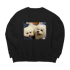 suzu_1999のくつろぎくーちゃんにこちゃん Big Crew Neck Sweatshirt