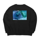 ya-pyのクリスタル Big Crew Neck Sweatshirt