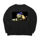 ぐうライショップの真珠の耳飾りの猫２ Big Crew Neck Sweatshirt