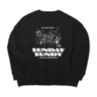 SUNDAYS GRAPHICSのSUNDAY SUNDY No.1 (白ロゴ） ビッグシルエットスウェット