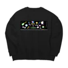 ぽんぽこあんぽんたんのエモい黒板　黒 Big Crew Neck Sweatshirt