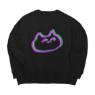 ぴいのちかちかねこ Big Crew Neck Sweatshirt