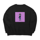 ゆううつはるのウルフちゃん Big Crew Neck Sweatshirt