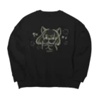 はなぺちゃよんそくほこうのガーリーブヒ「SUKI」（シンプルエモカラー） Big Crew Neck Sweatshirt