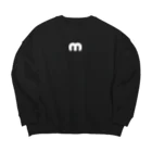 MechuのMechuロゴ（白） Big Crew Neck Sweatshirt