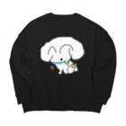 ょしめぢ~ちゃすのしろい犬 Big Crew Neck Sweatshirt