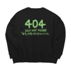 シェリーズワールドのSelf Not Found 404 エラー // 自分が見つかりませんでした。　 Big Crew Neck Sweatshirt