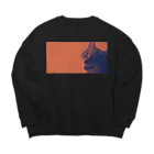 無重力のscream cat Big Crew Neck Sweatshirt