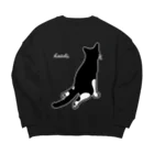 ハチワレ猫　ハチのお店のハチワレ猫　ハチ Big 背面 ver. Big Crew Neck Sweatshirt