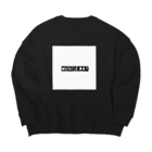 Butt QueenのMuscle dayブラックロゴ Big Crew Neck Sweatshirt