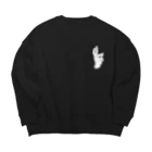 鈴屋の気まぐれ品の手描きの手 Big Crew Neck Sweatshirt