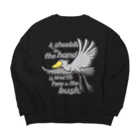 あまざけ屋の空飛ぶハシビロコウ Big Crew Neck Sweatshirt