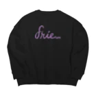 bonheur ∞ infini ボヌールアンフィニのpurple logo Big Crew Neck Sweatshirt