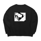 坂本龍馬のこっち向いてよ Big Crew Neck Sweatshirt