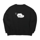 のりたま屋のブヒ豚（白豚）:鳴き声白 Big Crew Neck Sweatshirt