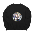 R☆worldのリアル宝石 Big Crew Neck Sweatshirt