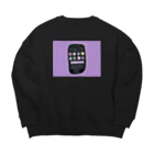 Bisous ^3^ ビズのねこphone  purple Big Crew Neck Sweatshirt