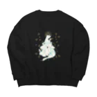 マズルノマのneko tower Big Crew Neck Sweatshirt