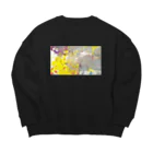 cardamom-coffeeの春色絵の具シリーズ4 Big Crew Neck Sweatshirt