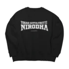 SVAHAのNIRODHA　2021SS SPORTY WHITE  LOGO Big Crew Neck Sweatshirt