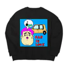 目離れの車インロック。 Big Crew Neck Sweatshirt