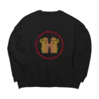 はにSHOP byいろどり屋のなかよし☆はにちゃんず Big Crew Neck Sweatshirt