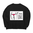 Akito WonderfulのTバックラブ白背景 Big Crew Neck Sweatshirt