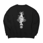 W.S.E.のW.S.E.オリジナル　彫師デザイン　白プリント Big Crew Neck Sweatshirt