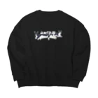 はるさめ商店の白黒猫たち Big Crew Neck Sweatshirt