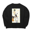 ハムスターと犬とわたし。のハムスターつむつむ Big Crew Neck Sweatshirt