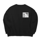 絵描き箱の呑んべぇ（白ロゴ） Big Crew Neck Sweatshirt