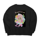 Ａｔｅｌｉｅｒ　Ｈｅｕｒｅｕｘのしあわせのねこの花束 Big Crew Neck Sweatshirt