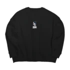 ANGE.33TのIMO,ブルー Big Crew Neck Sweatshirt