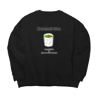 NIKORASU GOの和風ユーモアデザイン「茶柱」 Big Crew Neck Sweatshirt