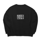 岩崎花保 goods★のKappyHappyLucky 白 루즈핏 맨투맨