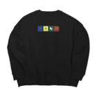 dakerosaの弱肉と太陽(黒) Big Crew Neck Sweatshirt