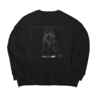 はんめおりじなるの寒いから手繋ごうよ(ホワイト Big Crew Neck Sweatshirt