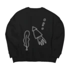 saksak / saksakthxのお店！の(　´・ω・｀　)すくうぃっど Big Crew Neck Sweatshirt