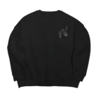 saksak / saksakthxのお店！の(　´・ω・｀　)すくうぃっど Big Crew Neck Sweatshirt