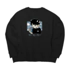 Adult-washerのもーもーもー Big Crew Neck Sweatshirt