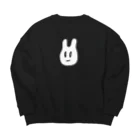 usa100の遠くをじっと見る Big Crew Neck Sweatshirt