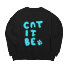 あおいろのキャット・イット・ビー ブルー Big Crew Neck Sweatshirt