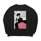 ゆっぴぃのyupicollectionお店のチラ美 Big Crew Neck Sweatshirt