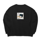 ねぎとろのはんばーがー Big Crew Neck Sweatshirt