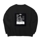 ほのぼの犬 しば楽のいたずら楽くん捕まえた！ Big Crew Neck Sweatshirt