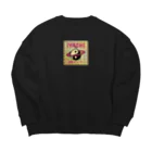 love and peace のいやしーる Big Crew Neck Sweatshirt