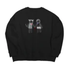 PULL OUTのずっと一緒_ホワイト Big Crew Neck Sweatshirt